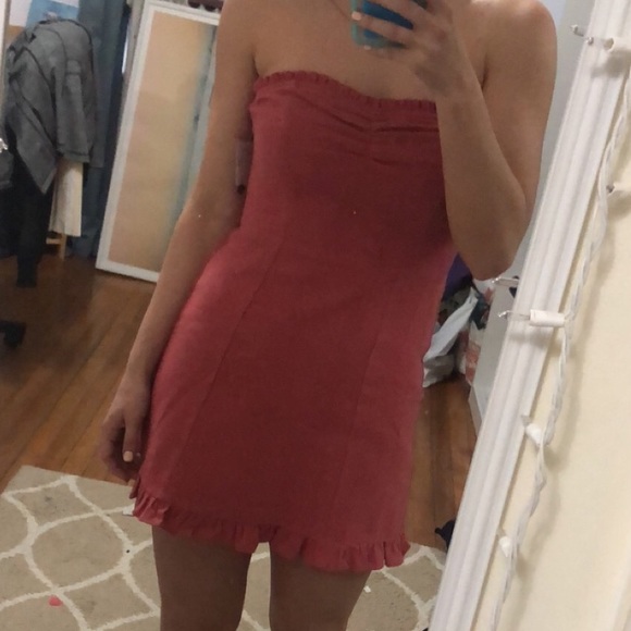 Pink Free People Strapless dress - Picture 3 of 6